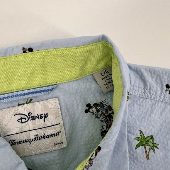 Tommy Bahama Disney Shirt Size Large Mickey Mouse Nova Wave Beach Cruiser - Picture 5 of 9